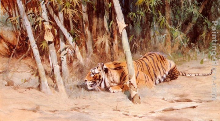 Wilhelm Kuhnert A Preying Lion